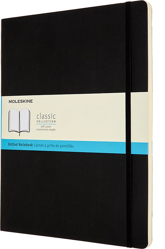 Moleskine Classic Notizbuch XXL 192 Seiten schwarz gepunktet weicher Einband