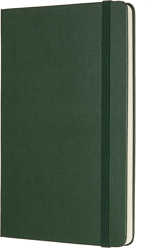 Moleskine Classic Σημειωματάριο με λείες σελίδες, L, 240 σελίδες, σκληρό εξώφυλλο, δασικό πράσινο
