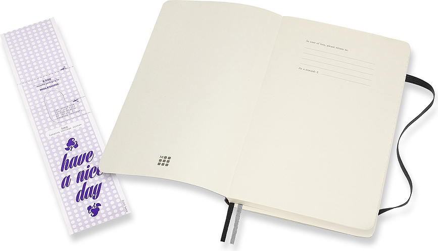 Moleskine Classic Σημειωματάριο με γραμμές, L, 400 σελίδες, μαύρο, μαλακό εξώφυλλο