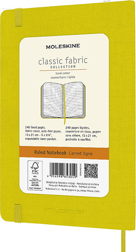 Moleskine Classic Σημειωματάριο γραμμωτό, μέγεθος L, 240 σελίδες, κίτρινο, σκληρό εξώφυλλο