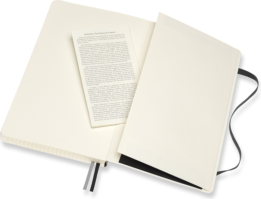 Moleskine Classic Σημειωματάριο τετραγωνισμένο, με μαλακό εξώφυλλο, L, 400 σελίδες, μαύρο