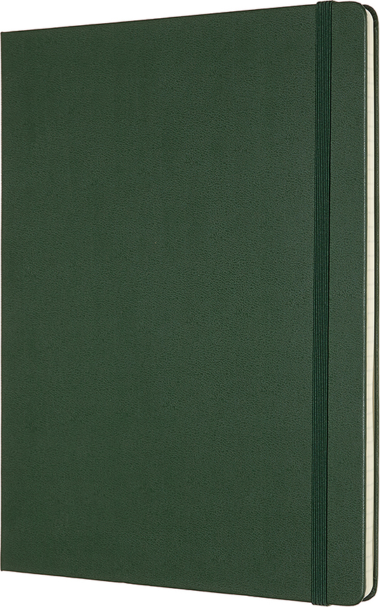 Moleskine Classic XL Beležnica s črtami, 192 strani, gozdno zelena, trda vezava