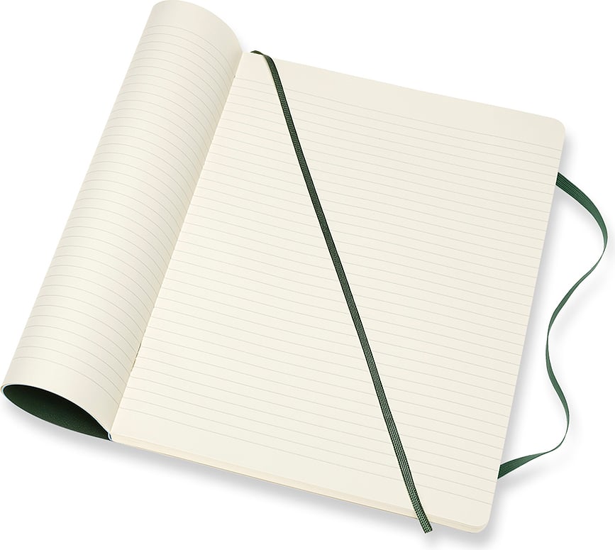 Moleskine Classic XL Bilježnica s crtama 192 stranice šumsko zelena meke korice