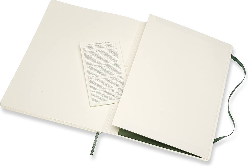 Moleskine Classic XL Carnet à carreaux, 192 pages, vert forêt, couverture souple