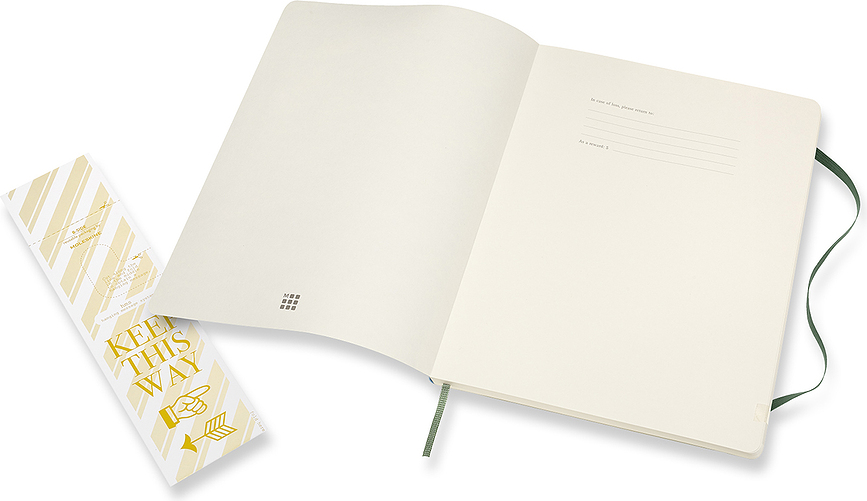 Moleskine Classic XL Carnet à points, 192 pages, couverture souple, vert forêt