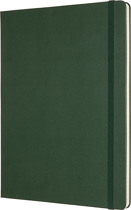 Moleskine Classic XL Σημειωματάριο καρό, σκληρό εξώφυλλο, 192 σελίδες, πράσινο του δάσους