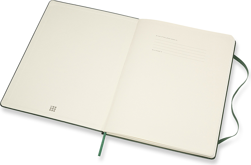 Moleskine Classic XL Σημειωματάριο ριγέ, σκληρό εξώφυλλο, 192 σελίδες, δασικό πράσινο