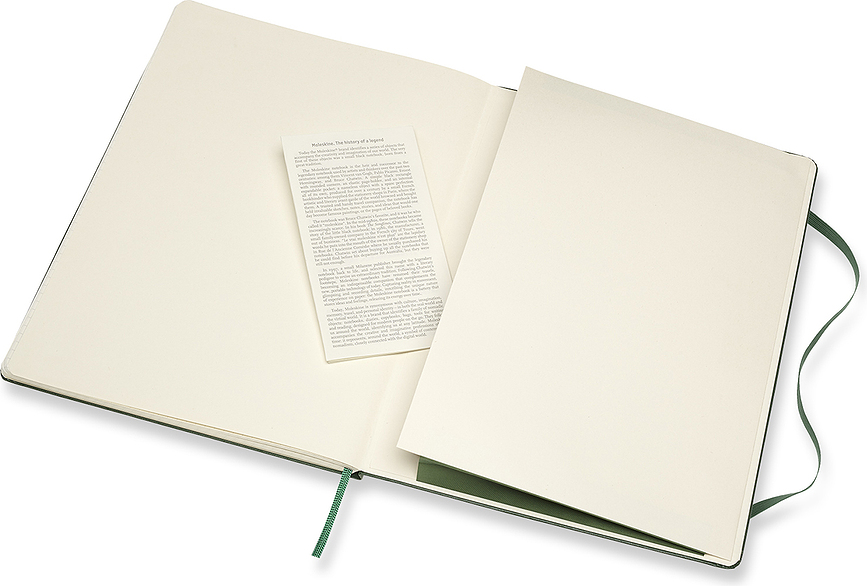 Moleskine Classic XL Zvezek kariran, 192 strani, gozdno zelena, trda vezava