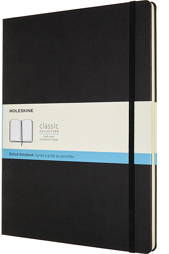 Moleskine Classic Zvezek s pikami, trda vezava, XXL, 192 strani, črn