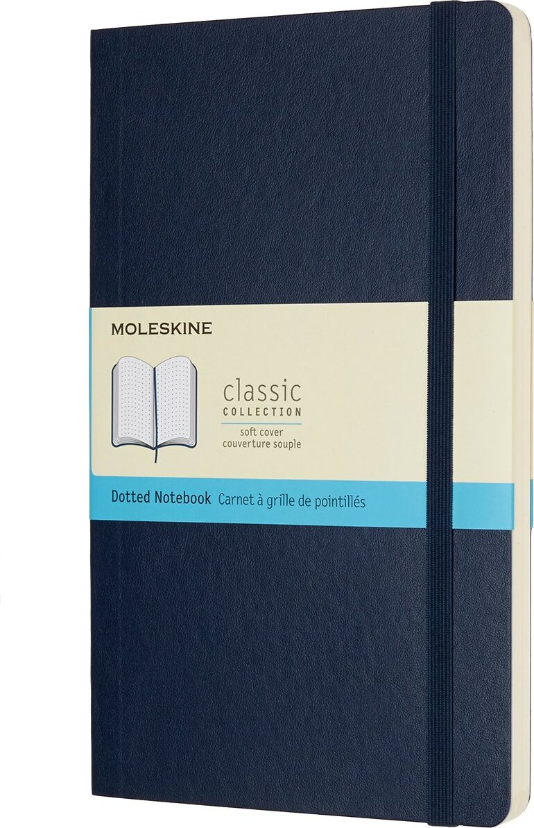Moleskine Gepunktetes Notizbuch L 192 Seiten saphirblau weicher Einband