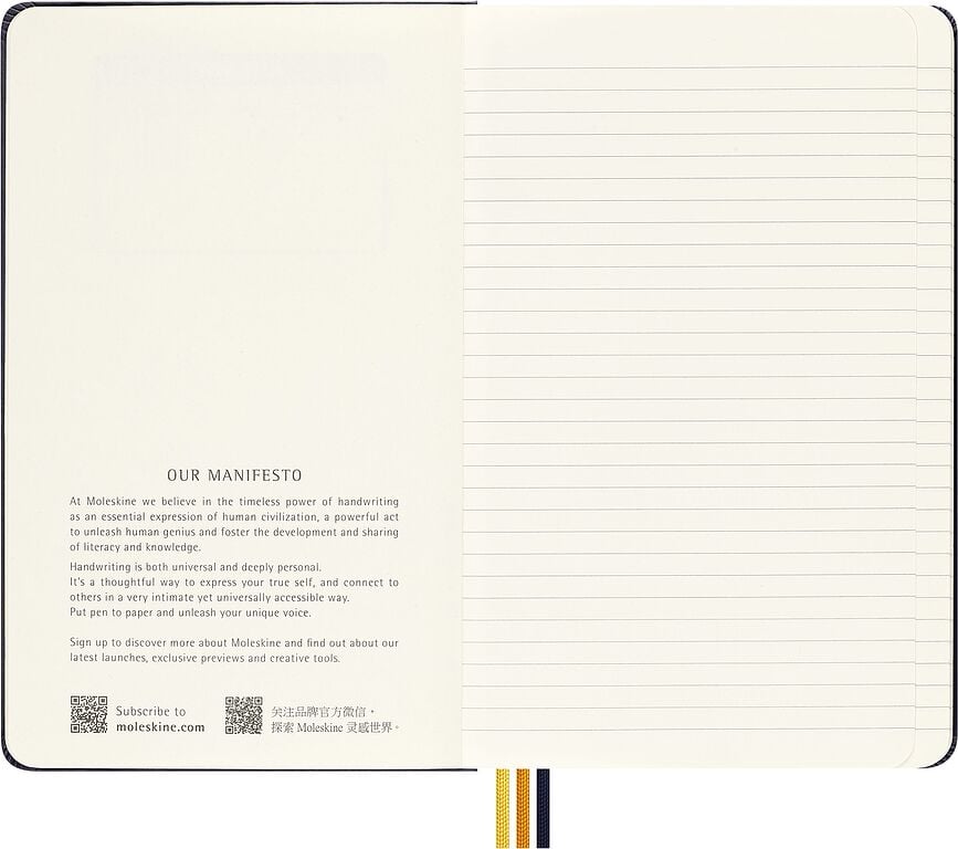 Moleskine K-Way Bilježnica s crtama L žuta ograničeno izdanje