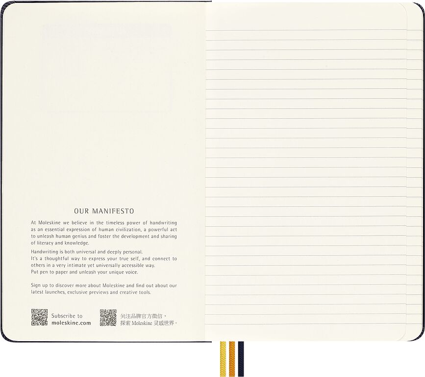 Moleskine K-Way Zvezek črtast, velikost L, moder, omejena izdaja