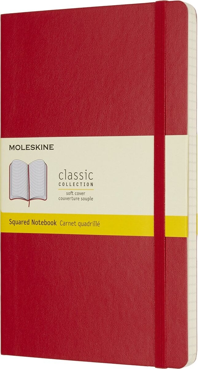 Moleskine Kariertes Notizbuch L 192 Seiten rot weicher Einband
