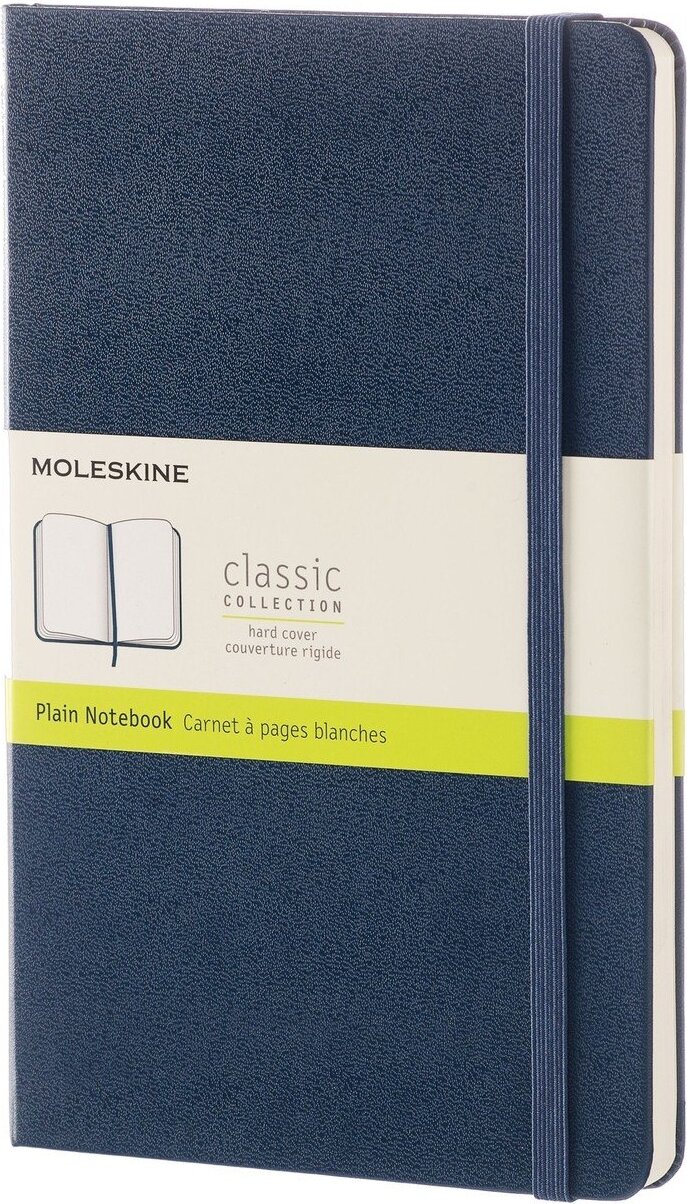 Moleskine L Blanko Notizbuch saphirblau