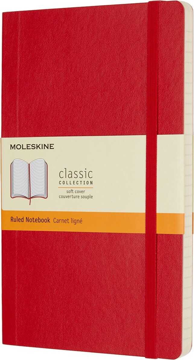Moleskine Liniertes Notizbuch L 192 Seiten rot weicher Einband