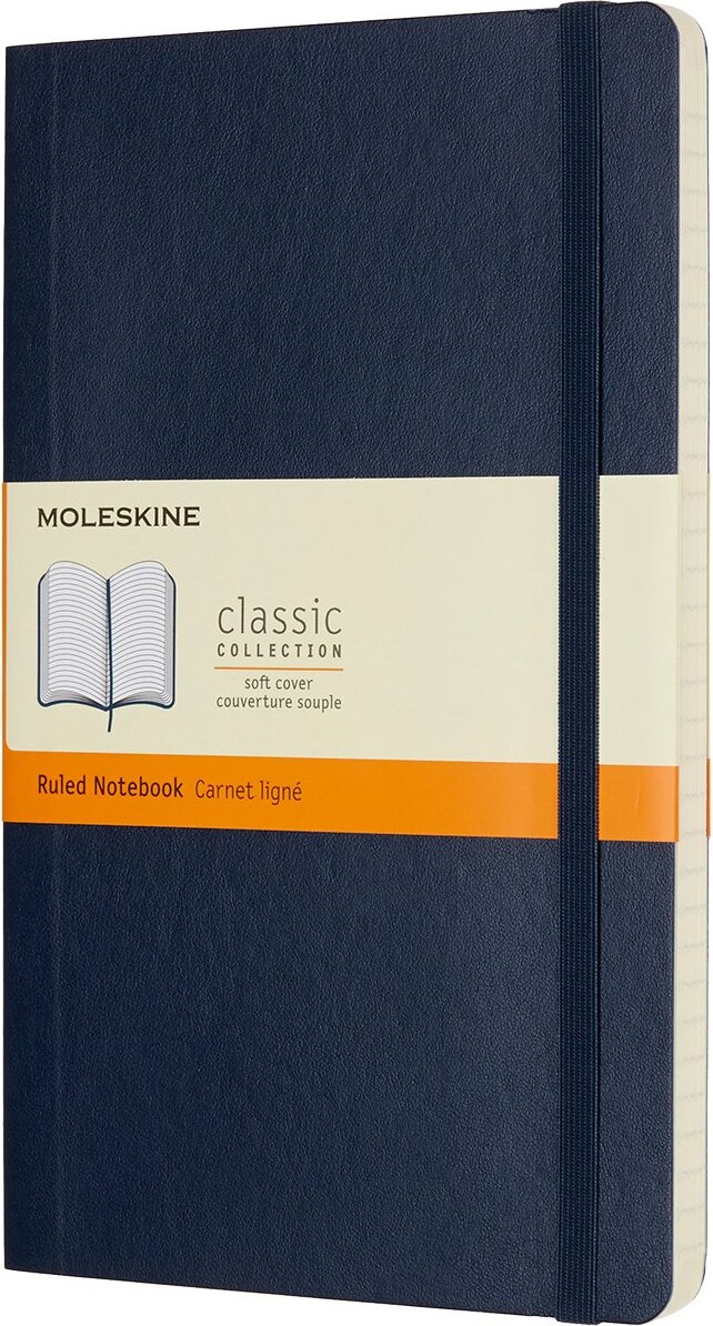 Moleskine Liniertes Notizbuch L 192 Seiten saphirblau weicher Einband