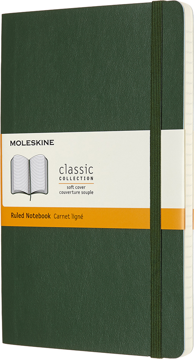 Moleskine Liniertes Notizbuch L 192 Seiten Waldgrün weicher Einband