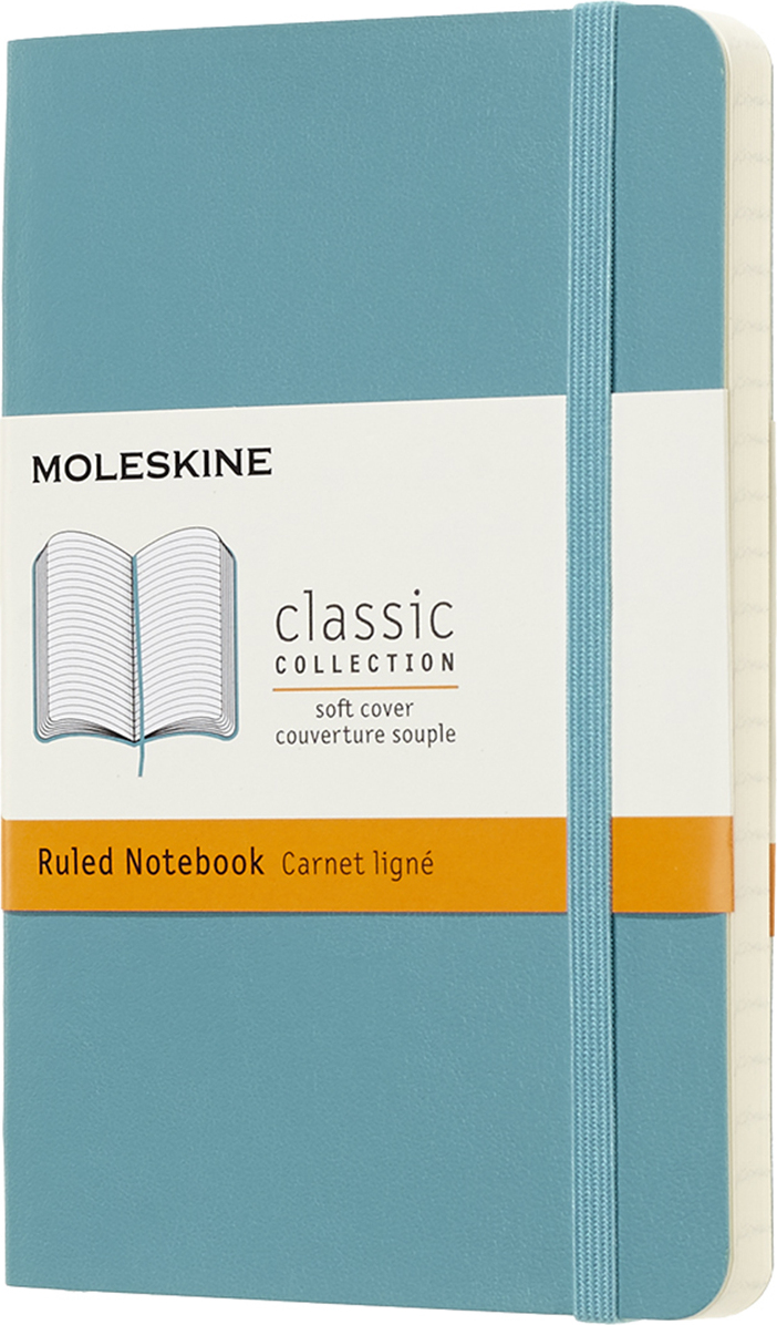 Moleskine Liniertes Notizbuch P blau weicher Einband