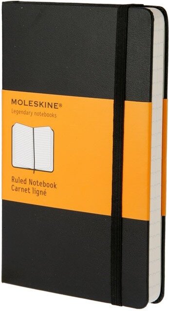 Moleskine Liniertes Notizbuch P schwarz harter Einband