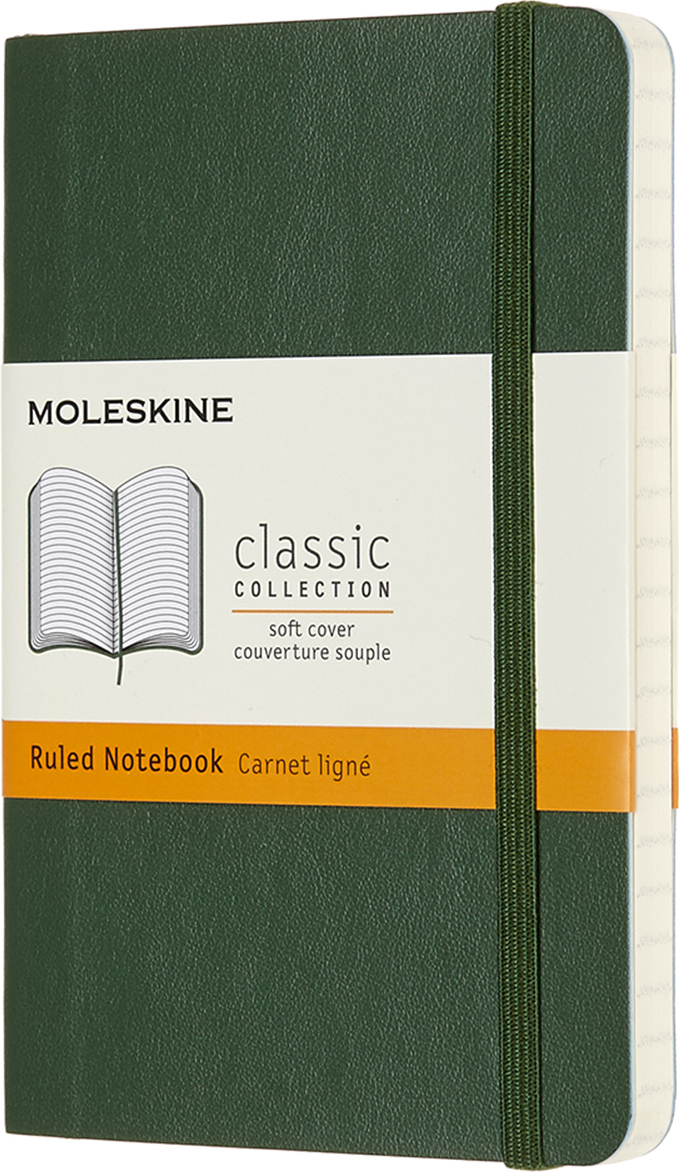 Moleskine Liniertes Notizbuch P Waldgrün weicher Einband
