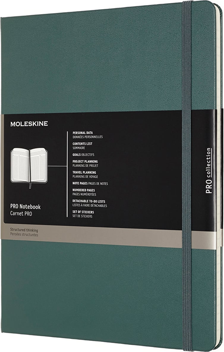 Moleskine Liniertes Notizbuch XL 192 Seiten grün harter Einband