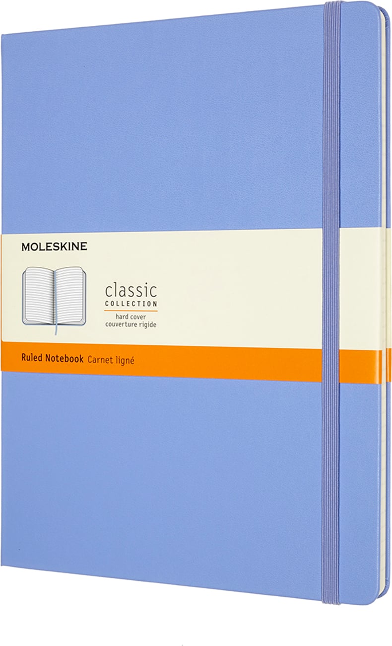 Moleskine Liniertes Notizbuch XL mit hartem Einband himmelblau