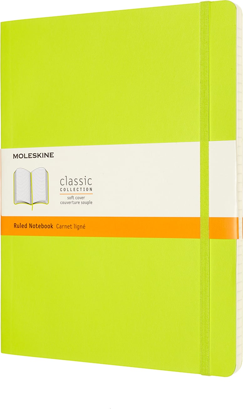 Moleskine Liniertes Notizbuch XL mit weichem Einband Limette
