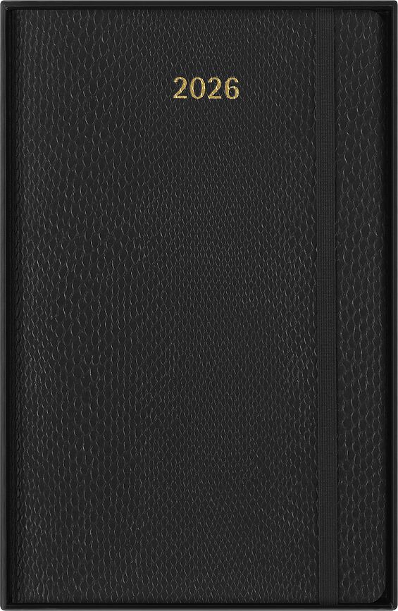 Moleskine Mamba Tjedni Planer 2026 12 mjeseci meki uvez Veličina L uzorak zmijske kože crni u poklon kutiji