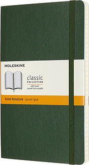 Moleskine Märkmeraamatud L 192 lehekülge metsaroheline paelaga pehmed köited