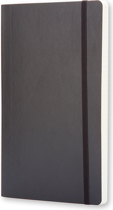 Moleskine Märkmeraamatud L 192 lehekülge mustad ruudulised pehmed köited