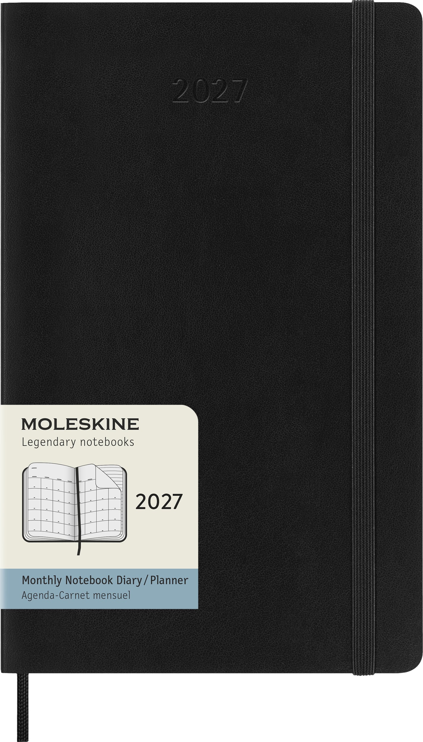 Moleskine Monatskalender 2027 12M Softcover L, schwarz