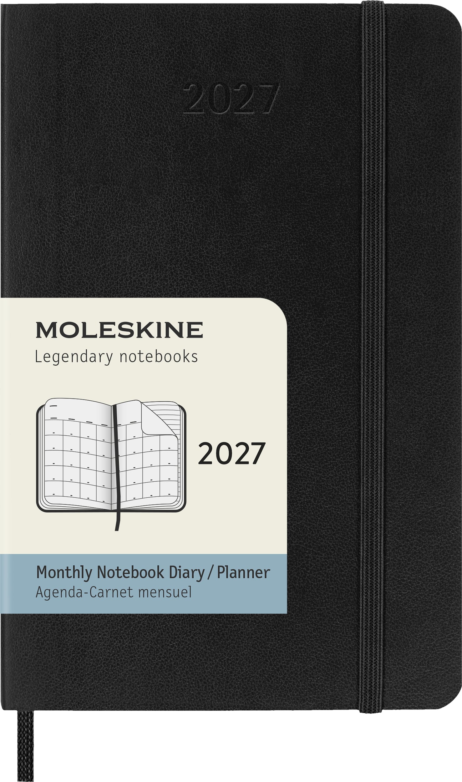 Moleskine Monatskalender 2027 12M Softcover P, schwarz