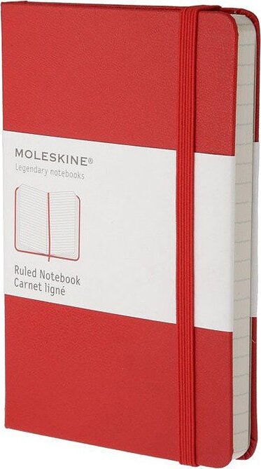 Moleskine P Carnet Ligné, couverture rigide, rouge