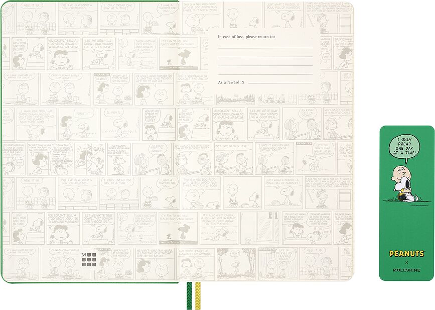 Moleskine Peanuts 2026 12M Dnevni planer, trda vezava, Charlie & Snoopy, L