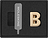 Moleskine Pin Bokstav B, guld