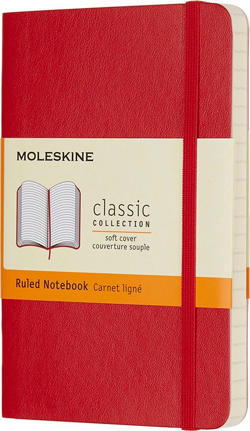 Moleskine piros Vonalas jegyzetfüzet P puha borító