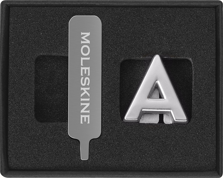 Moleskine Pripinka za zvezek, črka, srebrna