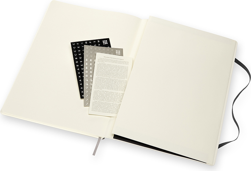 Moleskine Pro Beležnica črtasta, A4, 192 strani, črna, mehka vezava