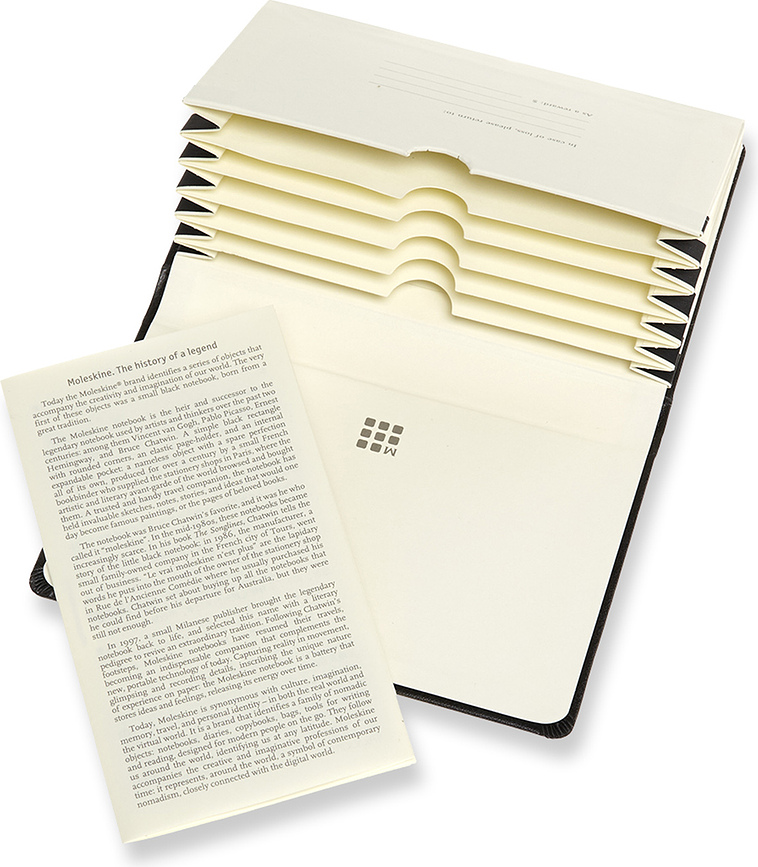 Moleskine Pro P Porte-Cartes de Visite avec compartiments, noir