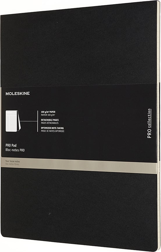 Moleskine Pro Pad Letter Reporterblock schwarz weicher Einband