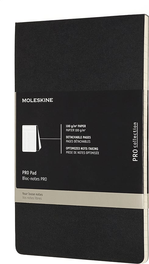 Moleskine Pro Pad Reporterblock L schwarz weicher Einband