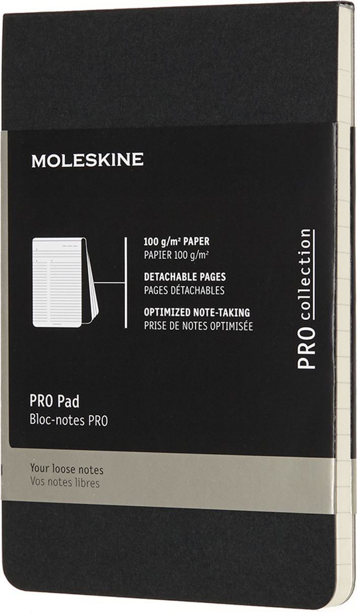 Moleskine Pro Pad Reporterblock P schwarz weicher Einband