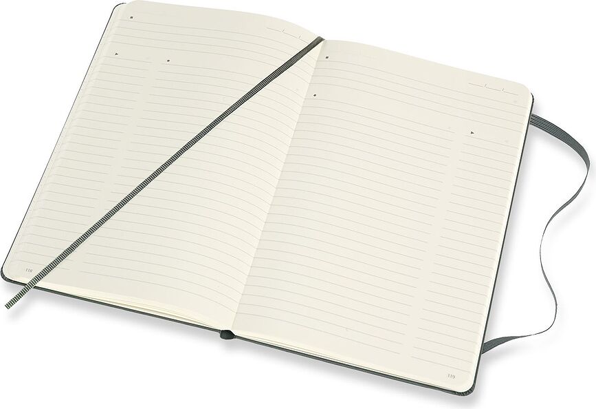 Moleskine Professional Bilježnica L na crte 240 stranica tvrdi uvez crna