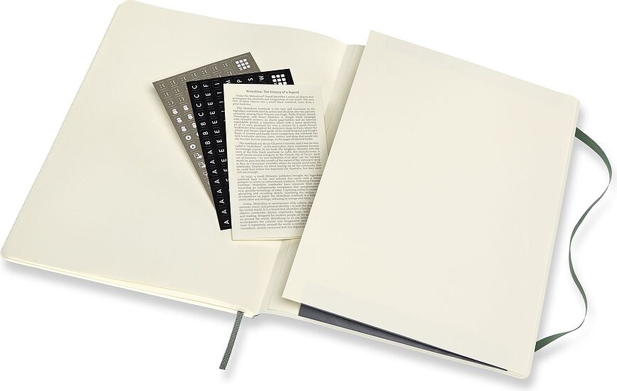 Moleskine Professional XL Bilježnica na crte meki uvez 192 stranice zelena