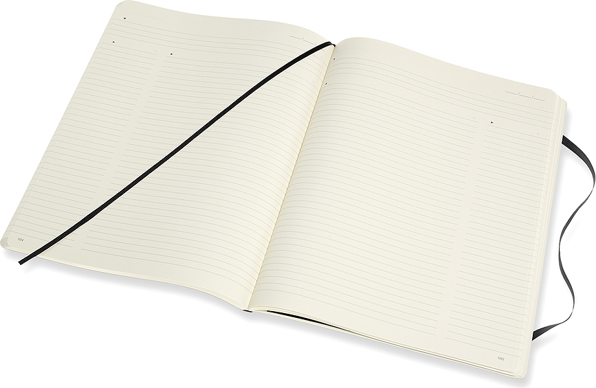 Moleskine Professional Bilježnica na crte XXL 192 stranice crna mekani uvez