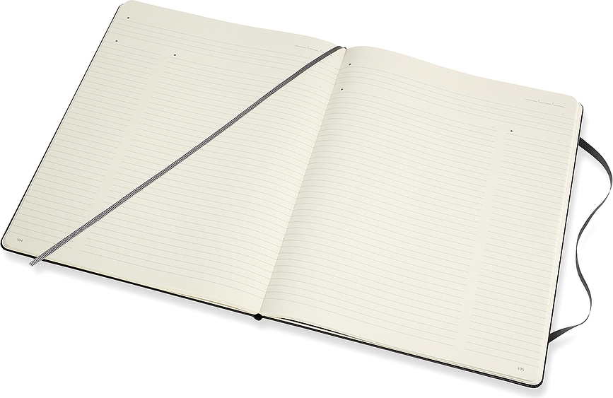 Moleskine Professional Bilježnica na crte XXL 192 stranice crna tvrdi uvez