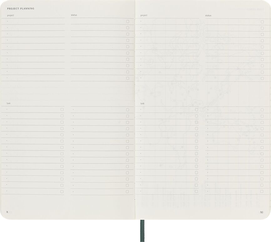 Moleskine Professional Carnet Ligné, format L, 192 pages, couverture souple, vert