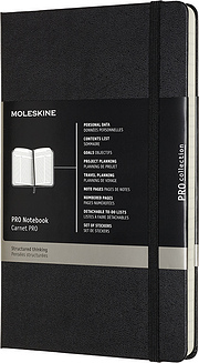 Moleskine Professional Märkmeraamatud L 240 lehekülge paelaga kõvad köited