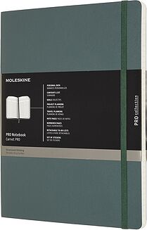 Moleskine Professional Märkmeraamatud XL 192 lehekülge rohelised paelaga pehmed köited
