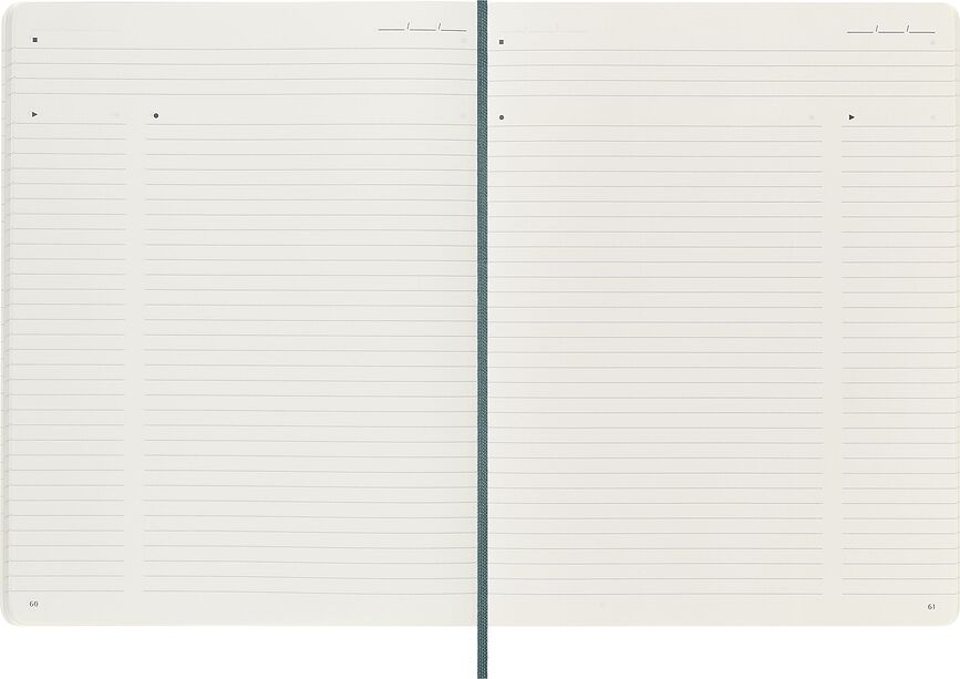 Moleskine Professional XL Σημειωματάριο ριγέ, μαλακό εξώφυλλο, 192 σελίδες, πράσινο